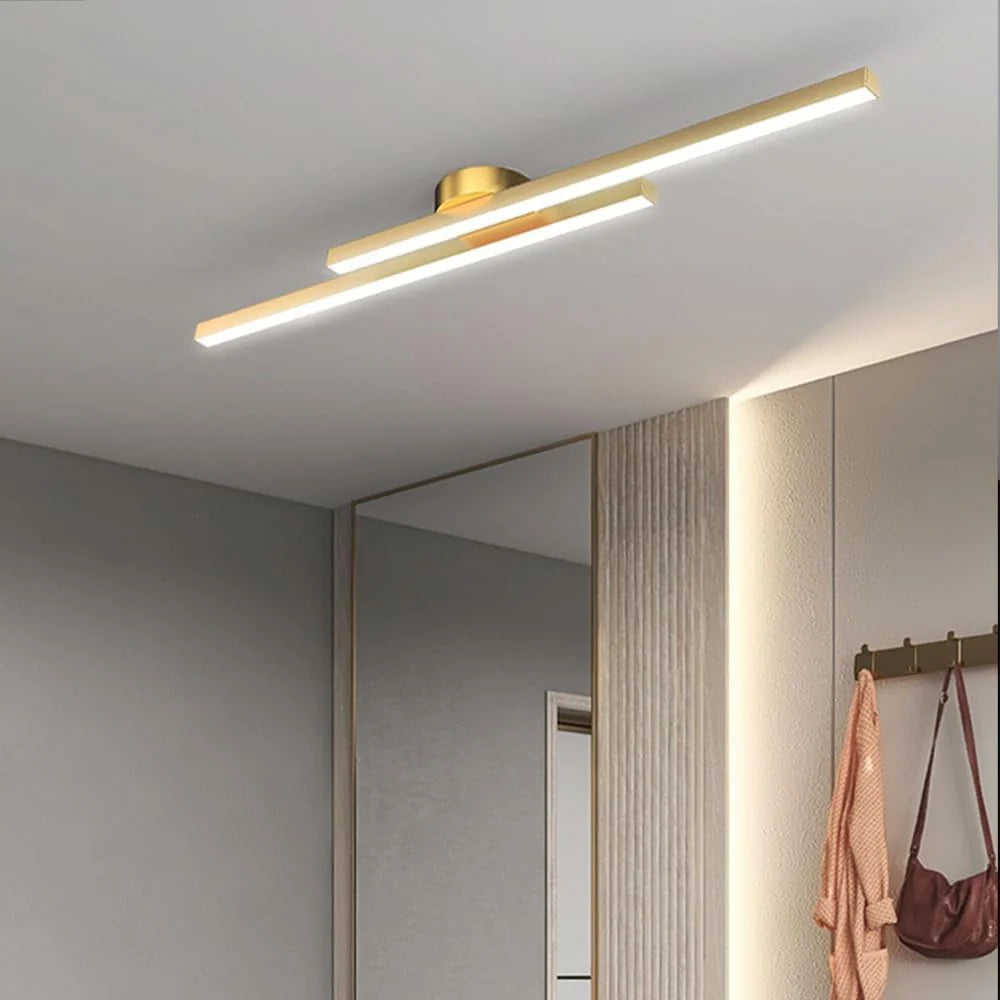 Ceiling Light Aluminum Semi-Recessed LED Three-Color Switchable Dimmable