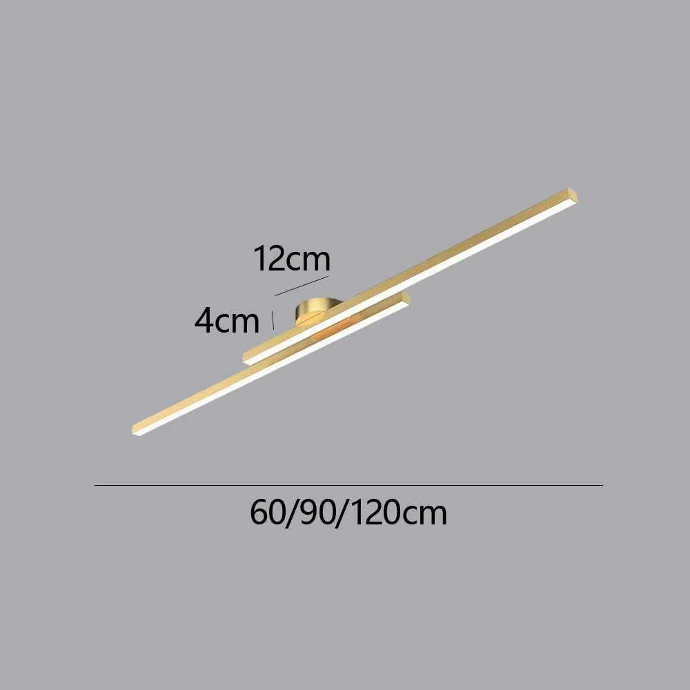 Ceiling Light Aluminum Semi-Recessed LED Three-Color Switchable Dimmable