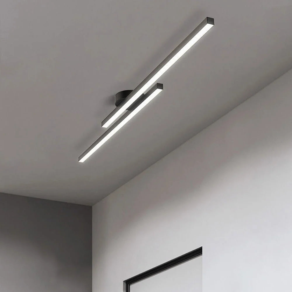 Ceiling Light Aluminum Semi-Recessed LED Three-Color Switchable Dimmable