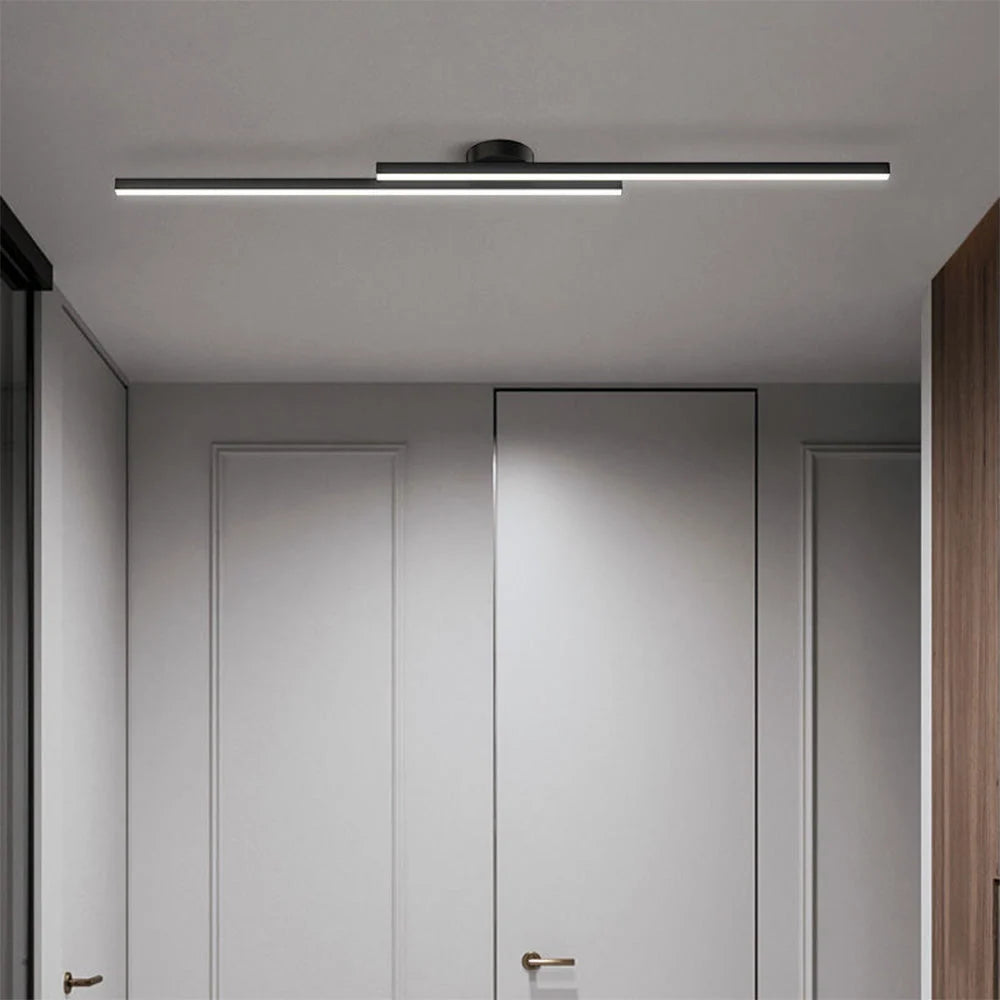 Ceiling Light Aluminum Semi-Recessed LED Three-Color Switchable Dimmable