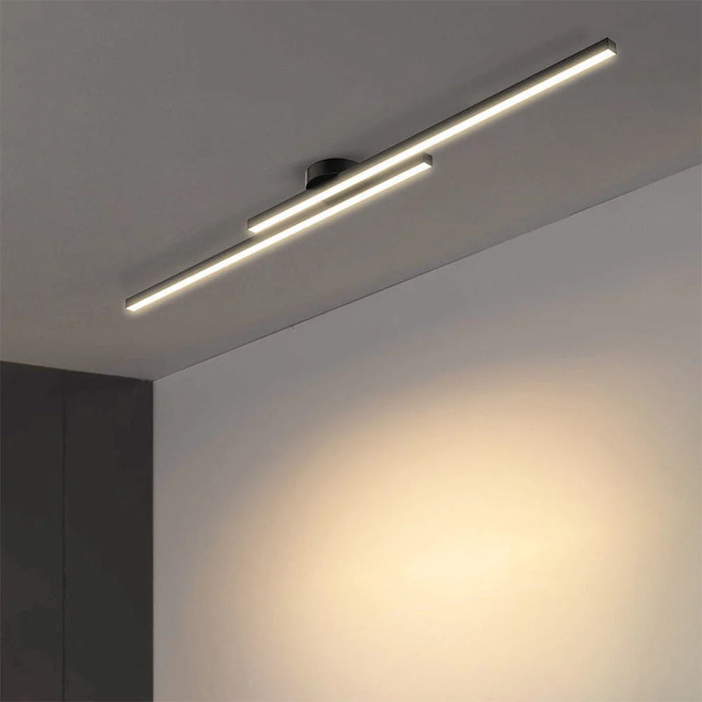Ceiling Light Aluminum Semi-Recessed LED Three-Color Switchable Dimmable