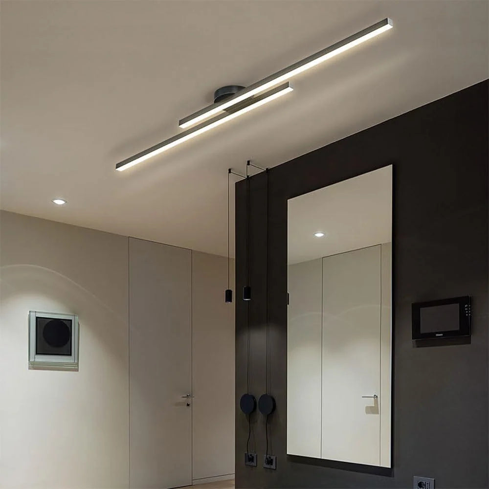 Ceiling Light Aluminum Semi-Recessed LED Three-Color Switchable Dimmable