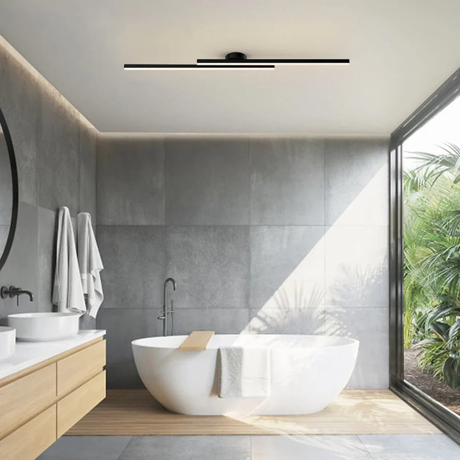 Ceiling Light Aluminum Semi-Recessed LED Three-Color Switchable Dimmable