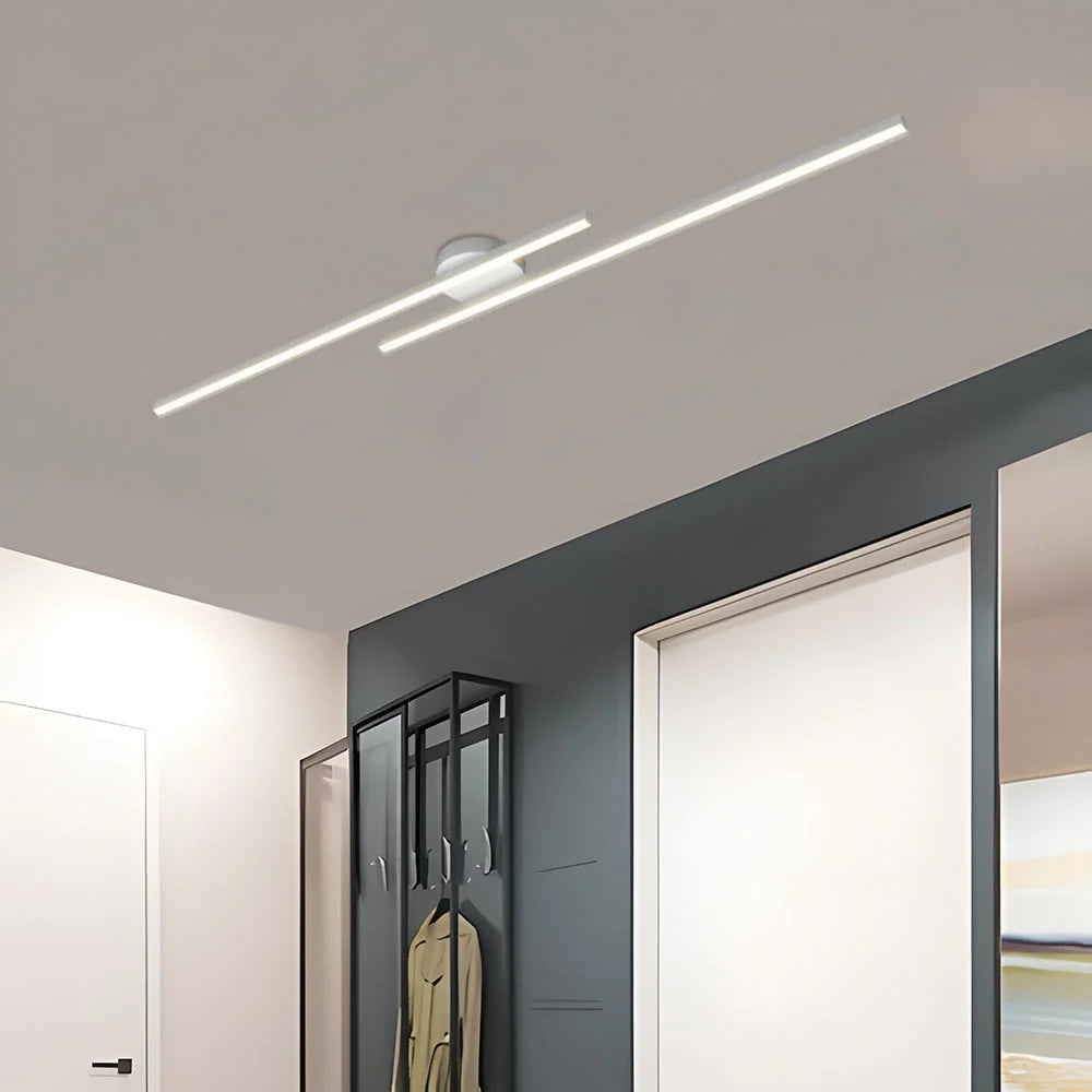 Ceiling Light Aluminum Semi-Recessed LED Three-Color Switchable Dimmable