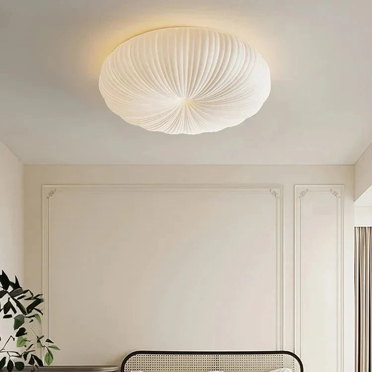 Ceiling Light Pleated Integrated LED Flush Mount Warm White