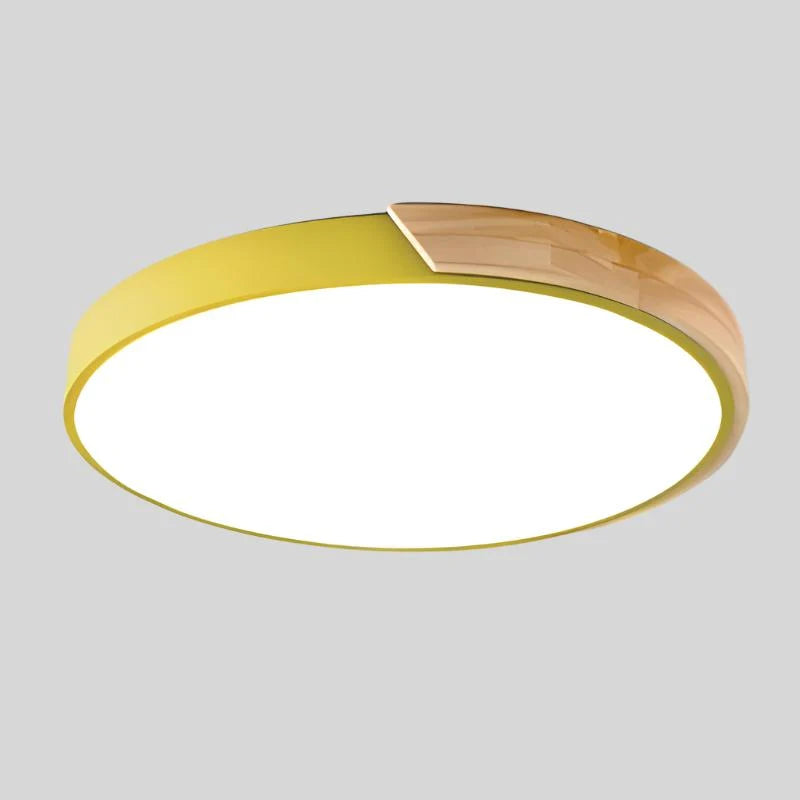 Ceiling Light Round Macaron Design Integrated LED Diffused Light