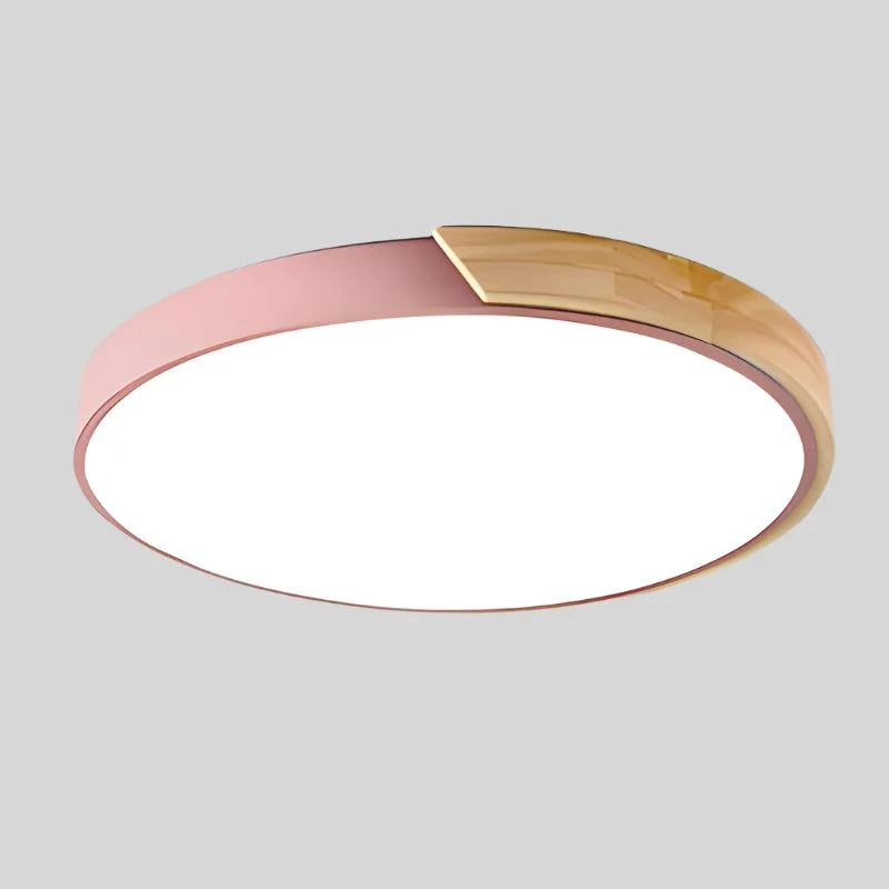 Ceiling Light Round Macaron Design Integrated LED Diffused Light