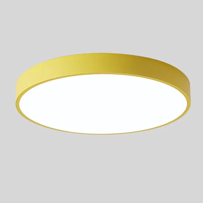 Ceiling Light Round Macaron Design Integrated LED Diffused Light