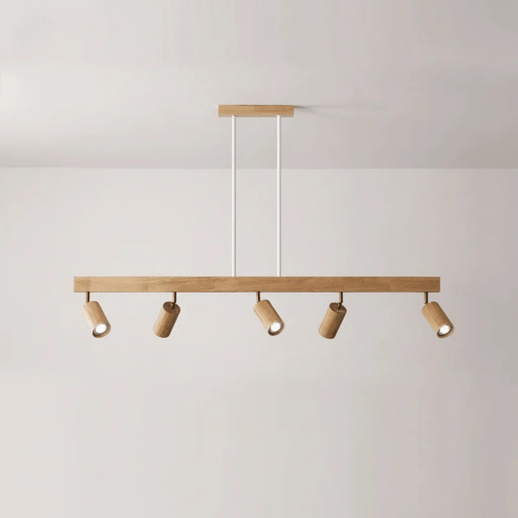 Ceiling Light Solid Wood Adjustable Directional Head