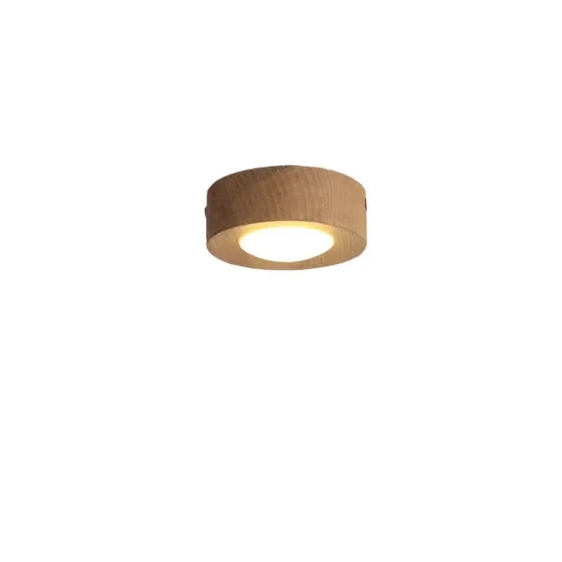 Ceiling Light Walnut Wood Integrated Energy-Efficient LED