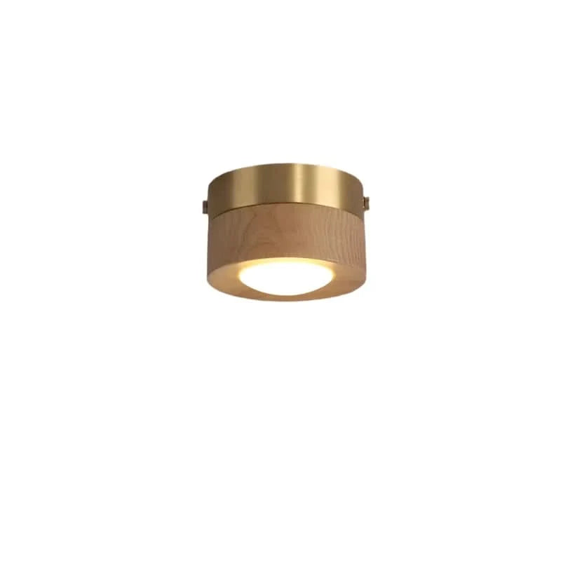 Ceiling Light Walnut Wood Integrated Energy-Efficient LED