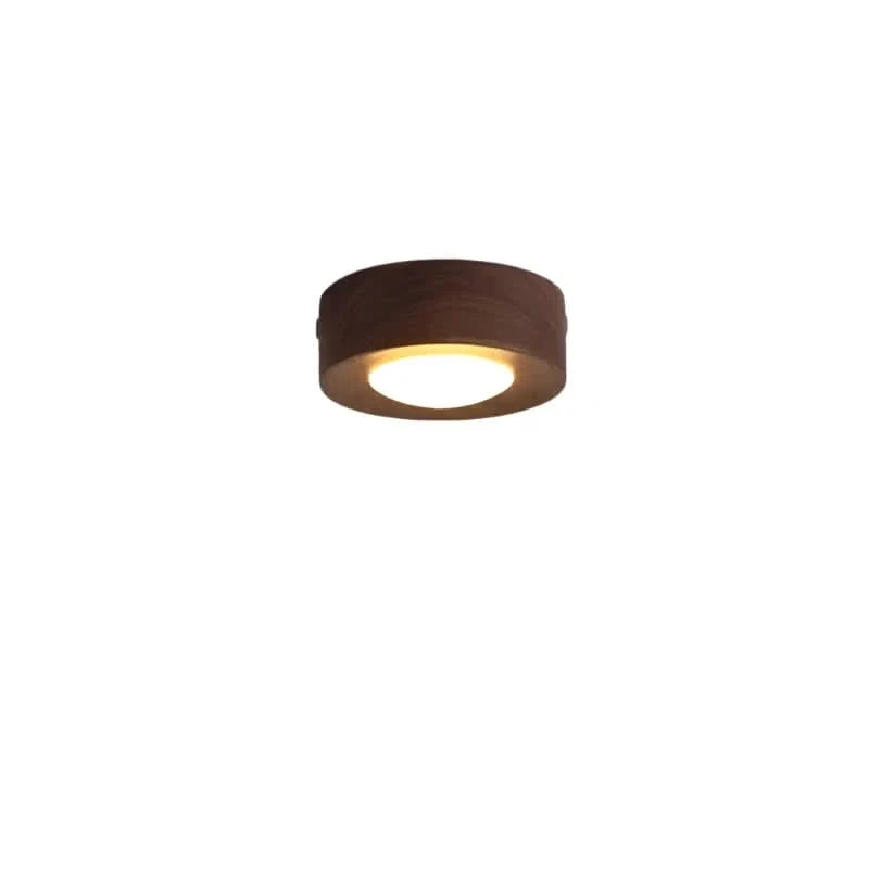 Ceiling Light Walnut Wood Integrated Energy-Efficient LED