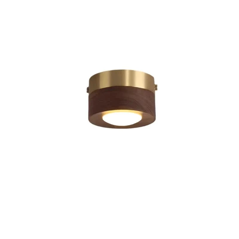 Ceiling Light Walnut Wood Integrated Energy-Efficient LED