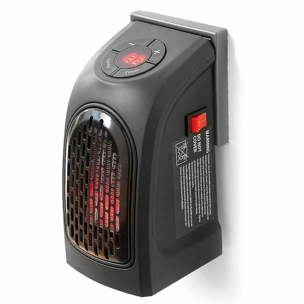 Ceramic Fan Heater 400-Watt Adjustable Thermostat 12-Hour Timer