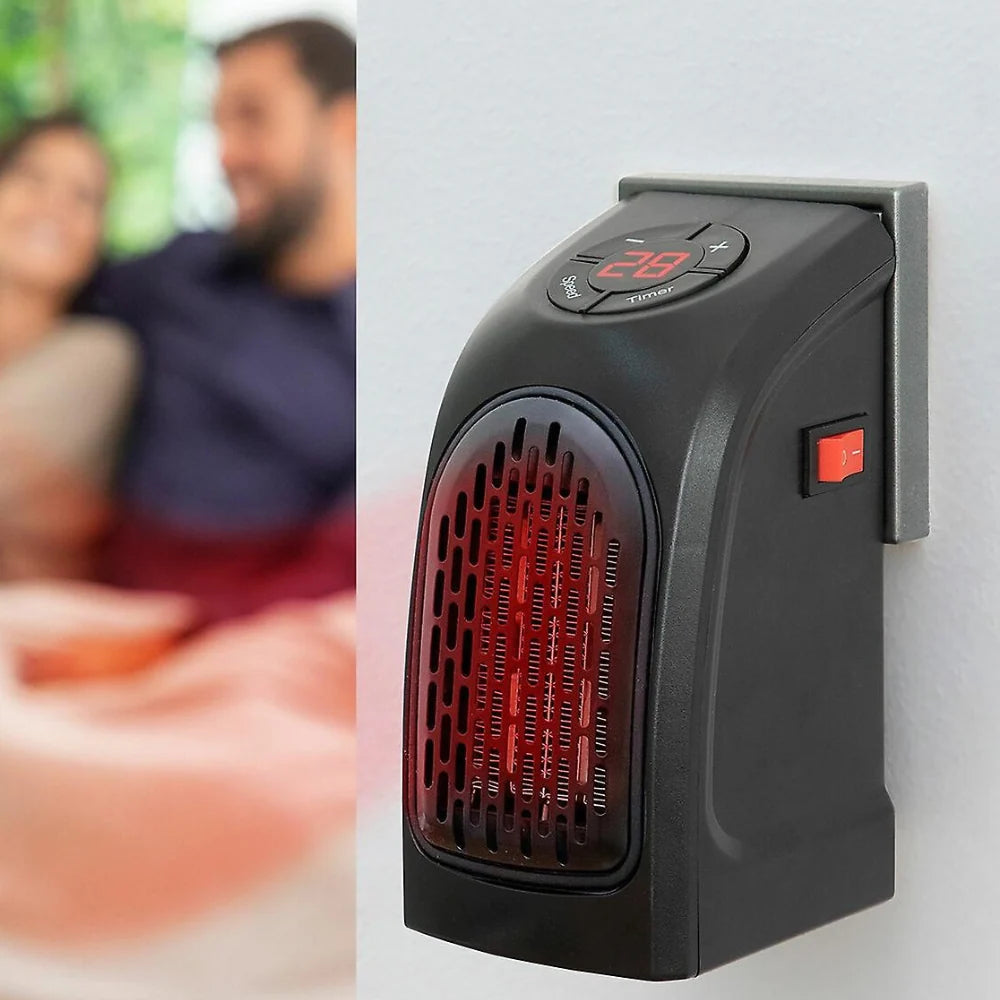 Ceramic Fan Heater 400-Watt Adjustable Thermostat 12-Hour Timer