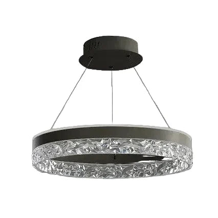 Chandelier Ring Design Crystal-Effect Inlay Dimmable LED