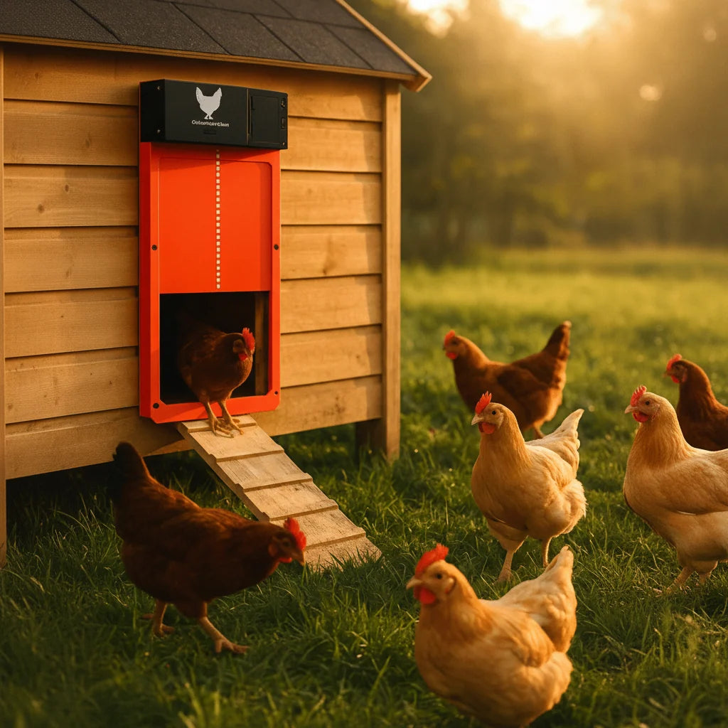 Chicken Coop Door Automatic Light Sensor Weather-Resistant
