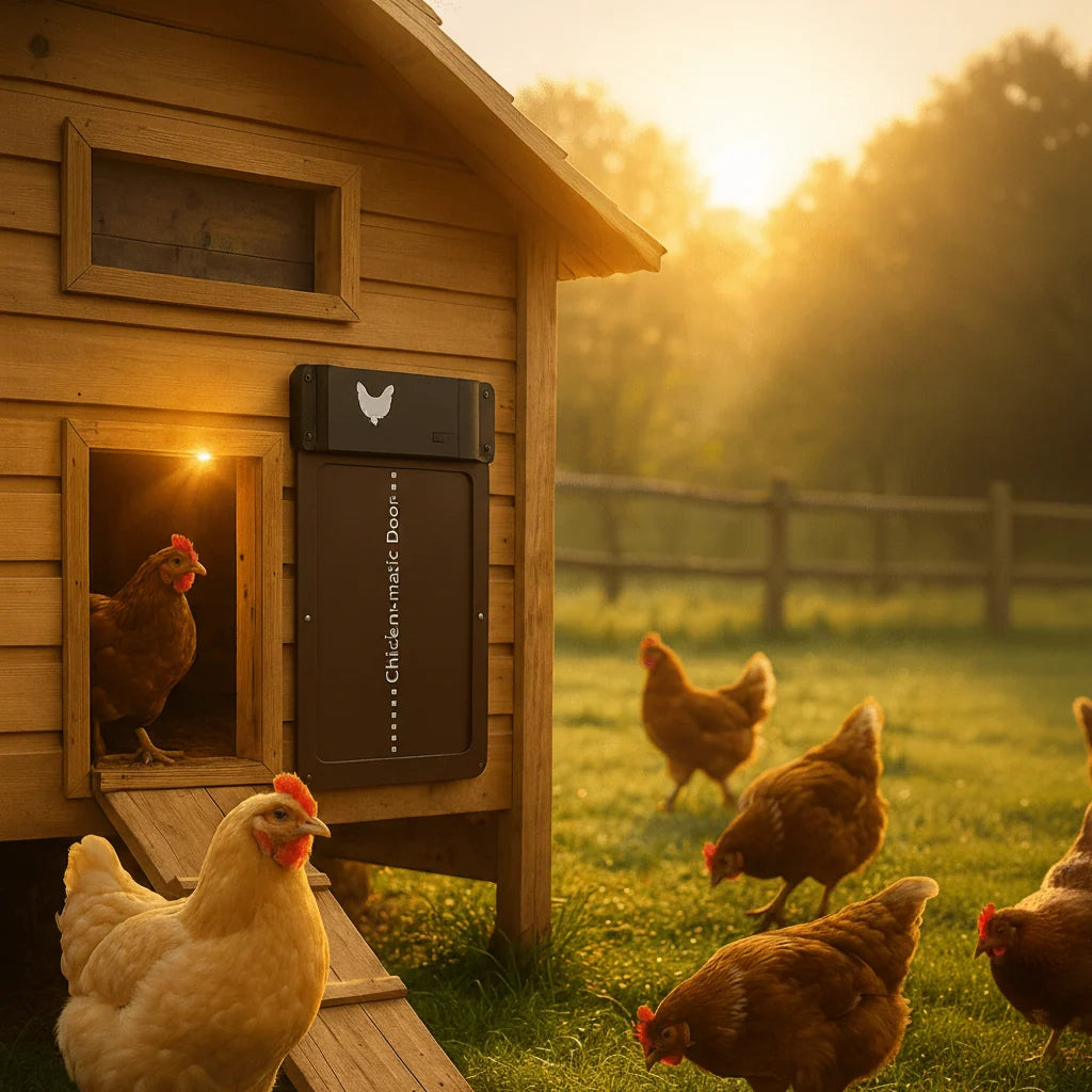 Chicken Coop Door Automatic Light Sensor Weather-Resistant