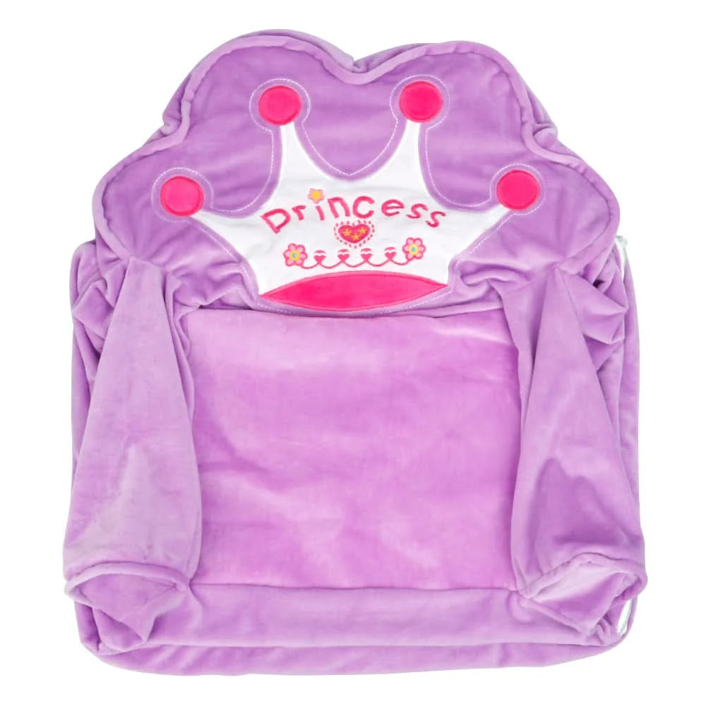 Children’s Storage Bench Foldable Animal Design Padded Velour Seat
