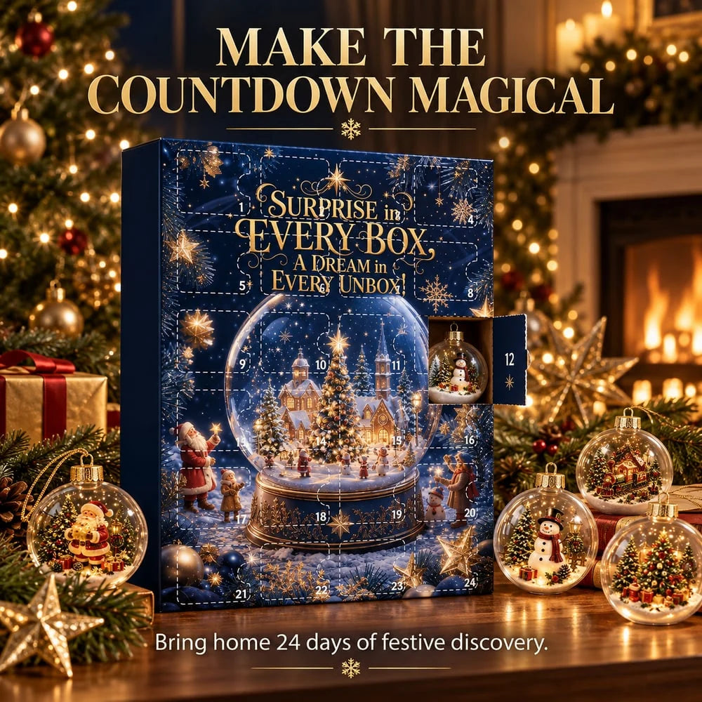 Christmas Bauble Advent Calendar 24-Day Countdown 24 Ornaments