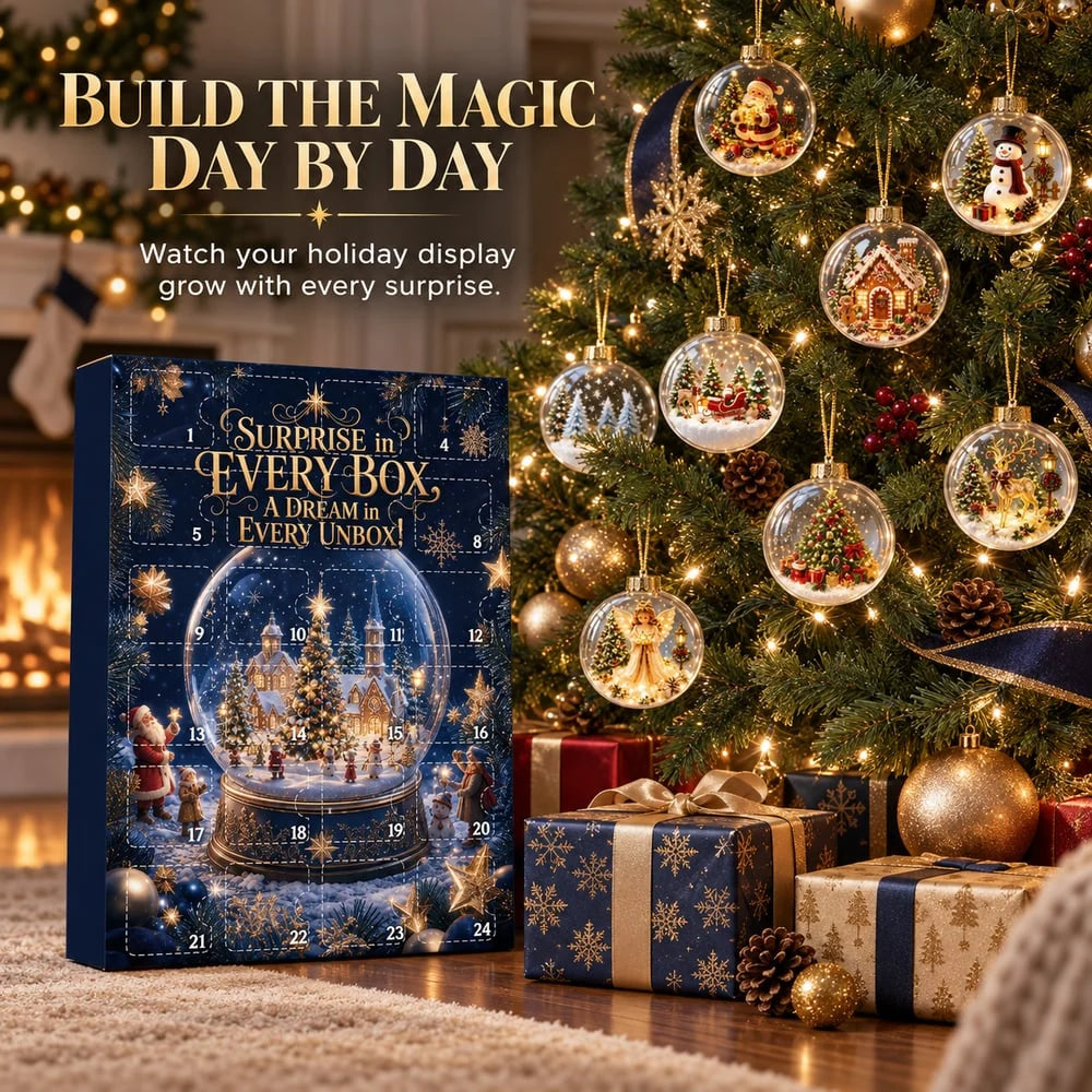 Christmas Bauble Advent Calendar 24-Day Countdown 24 Ornaments