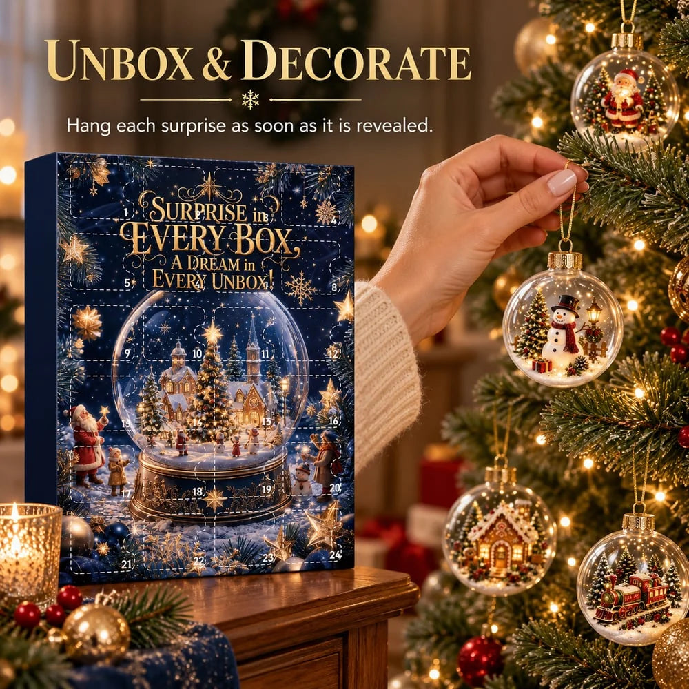 Christmas Bauble Advent Calendar 24-Day Countdown 24 Ornaments