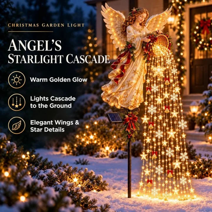 Christmas Garden Stake Lights Solar-Powered Cascading LED Lights