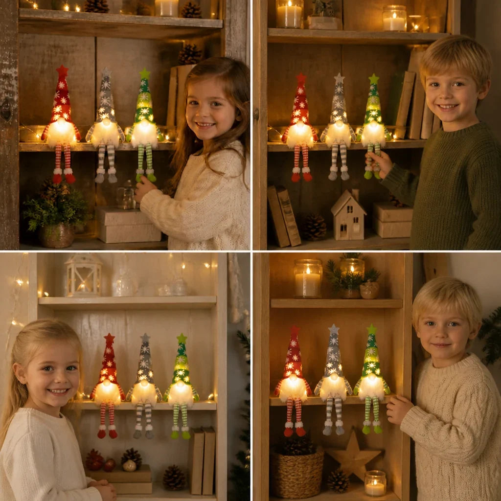 Christmas Gnome Decoration Integrated LED Lighting Festive Accent