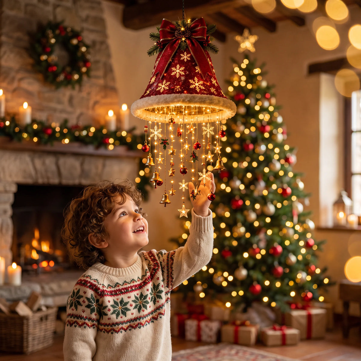 Christmas Hat LED String Lights Festive Party Accessory