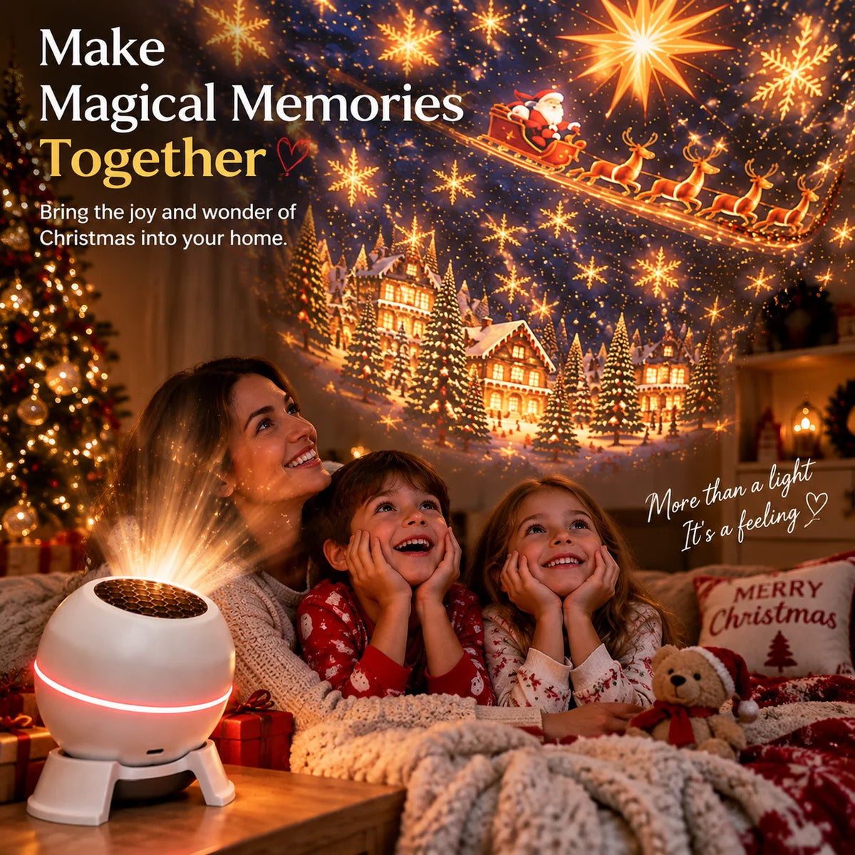 Christmas Light Projector Moving USB-Powered Holiday Patterns