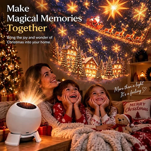 Christmas Projection Night Light USB-Powered Compact