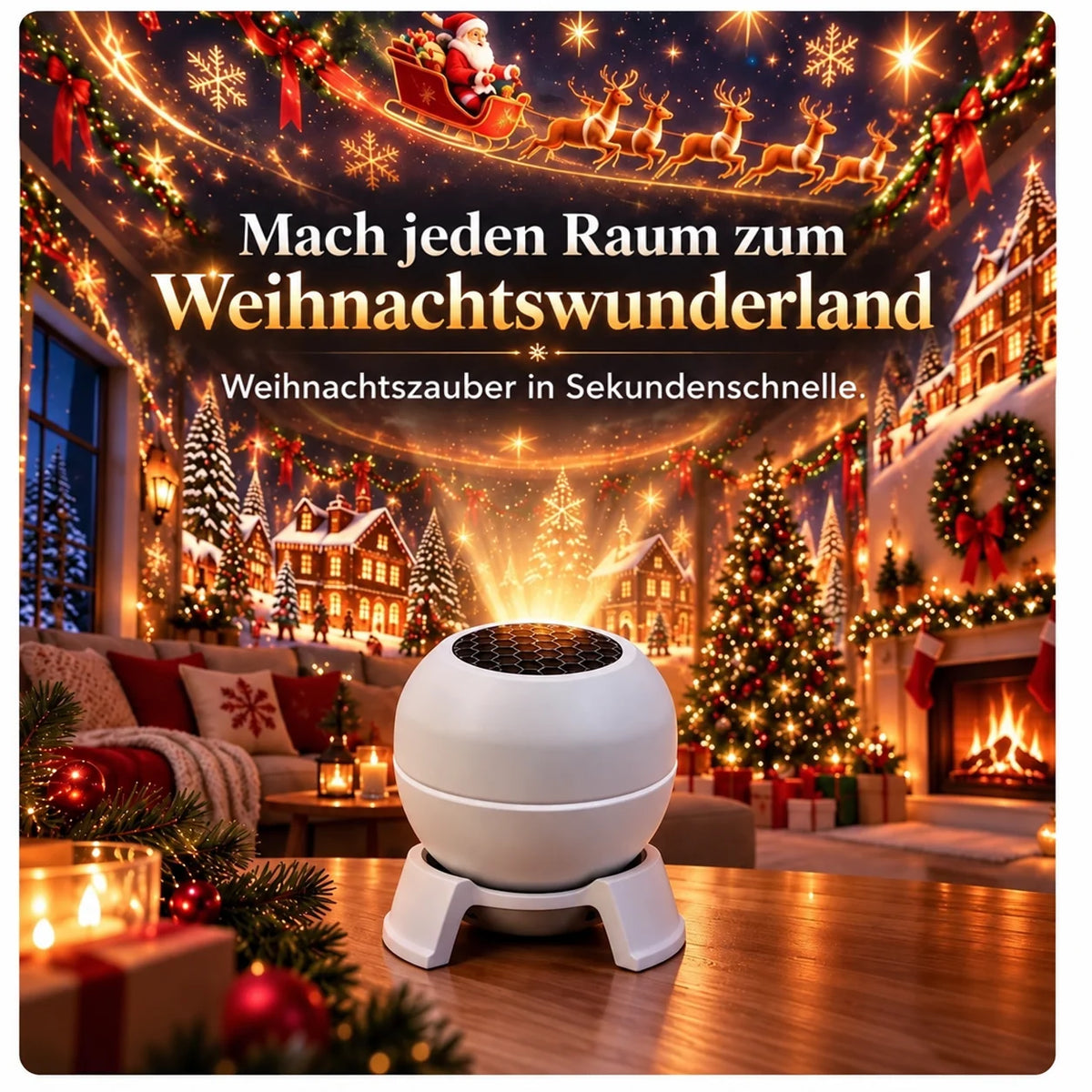 Christmas Projector Light USB-Powered Wall & Ceiling Projection