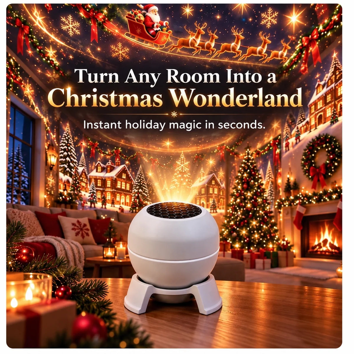 Christmas Projector Light USB Powered Wall & Ceiling Projections