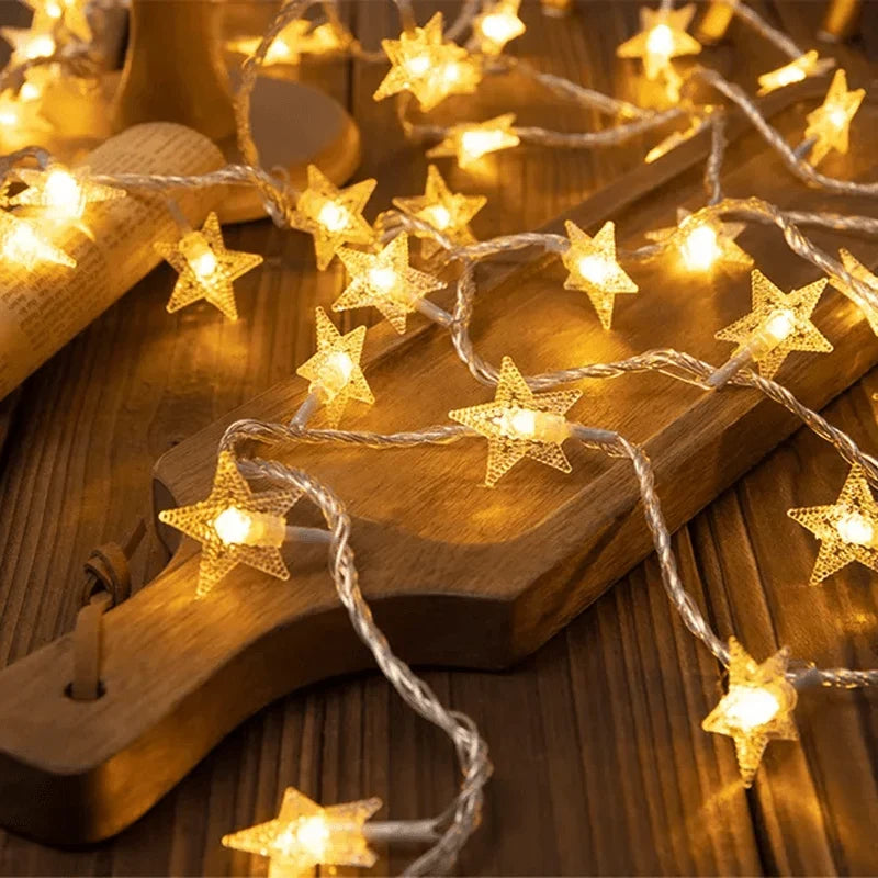 Christmas String Lights Battery-Powered LED Holiday Motifs