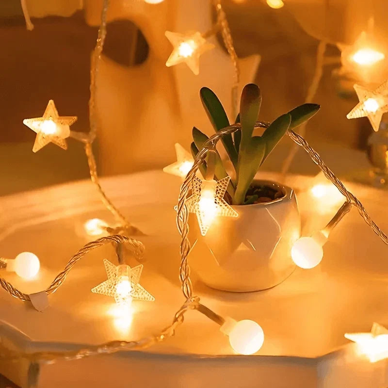 Christmas String Lights Battery-Powered LED Holiday Motifs