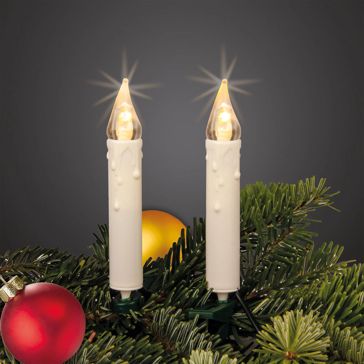 Christmas Tree Lights Clip-On Candle Design 45 LEDs
