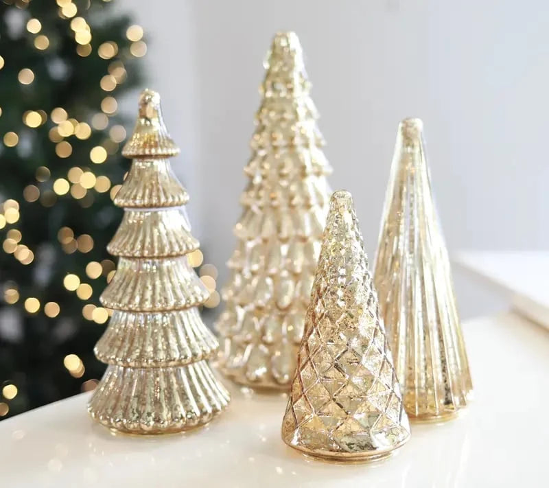 Christmas Trees Warm White LEDs Timer 5-Piece Set