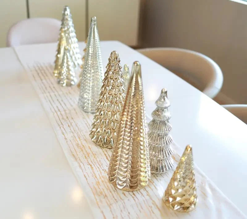 Christmas Trees Warm White LEDs Timer 5-Piece Set