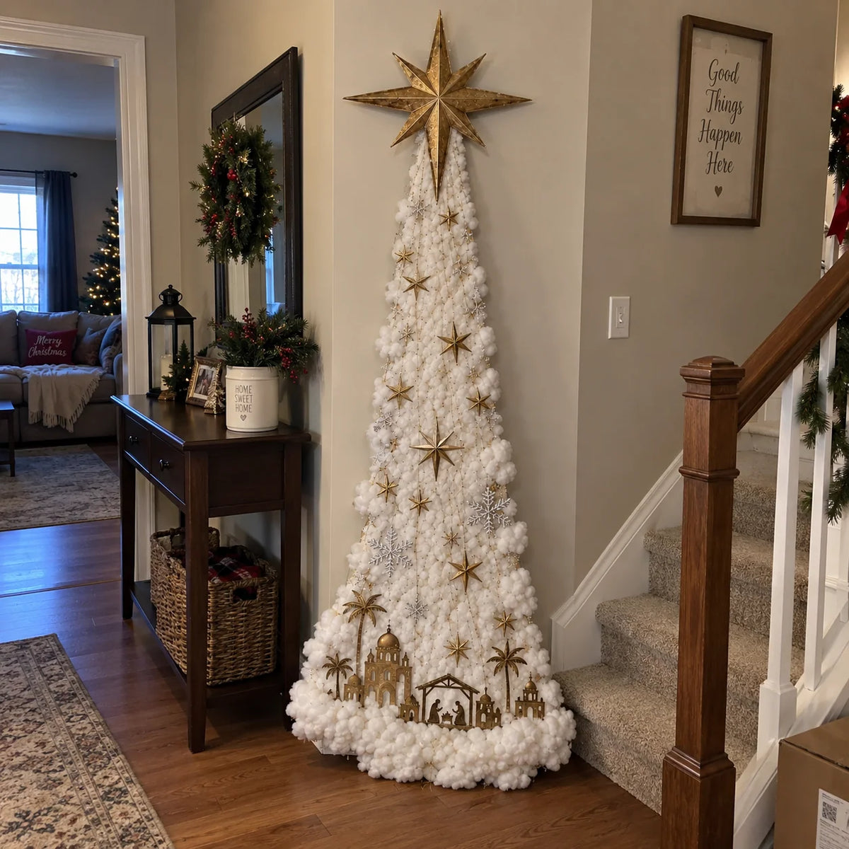 Christmas Wall Light Warm Glow Whimsical Design