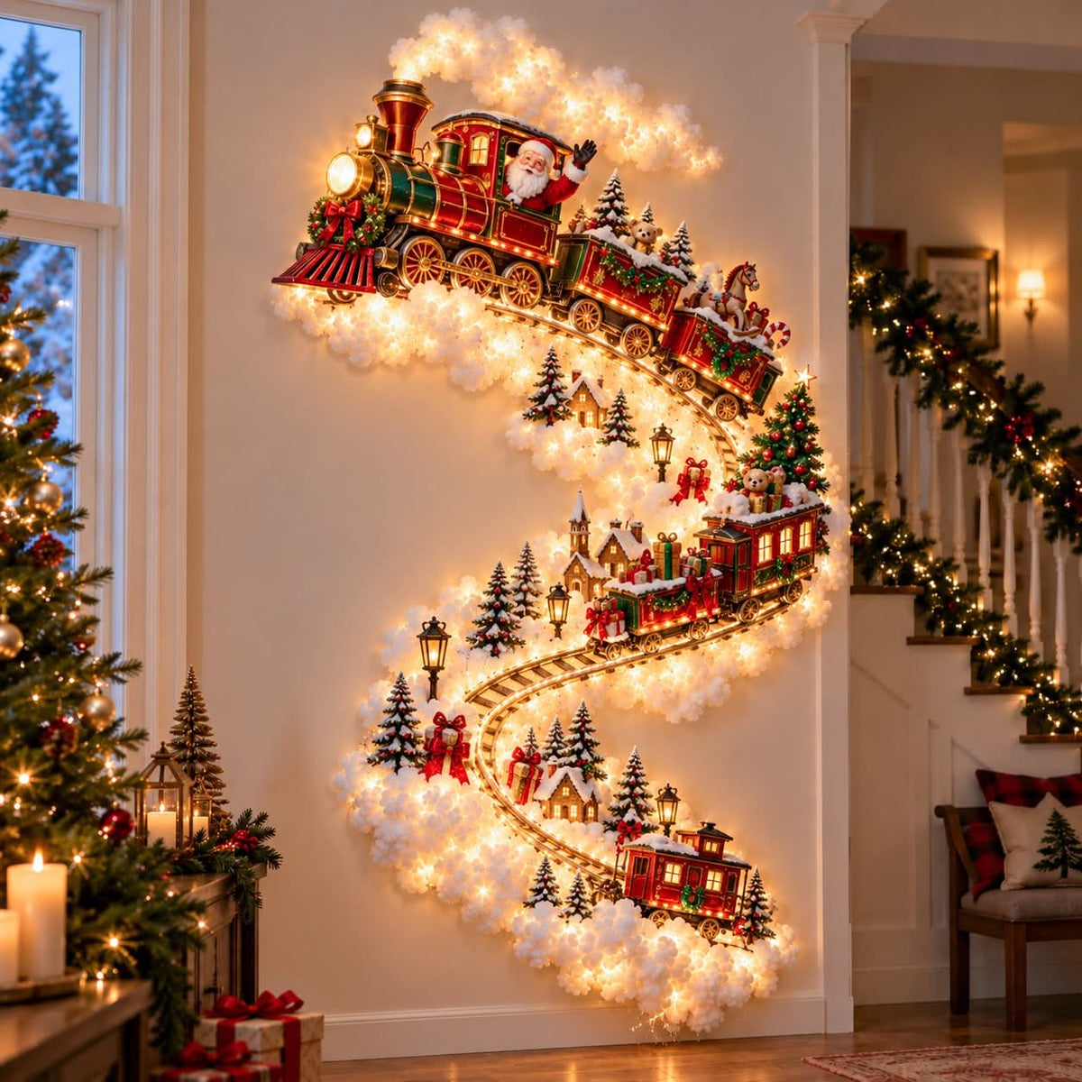 Christmas Wall Light Warm Glow Whimsical Design