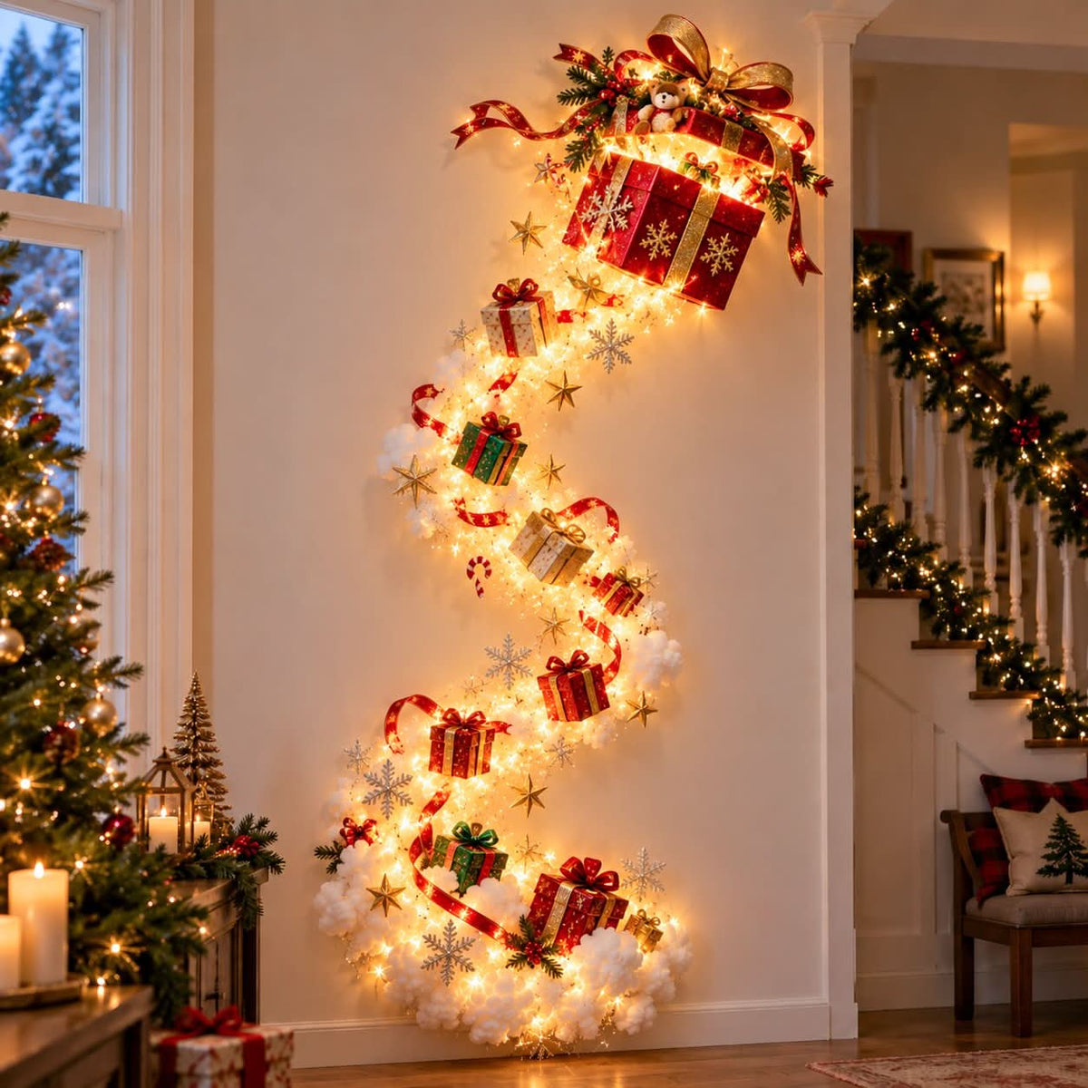 Christmas Wall Light Warm Glow Whimsical Design