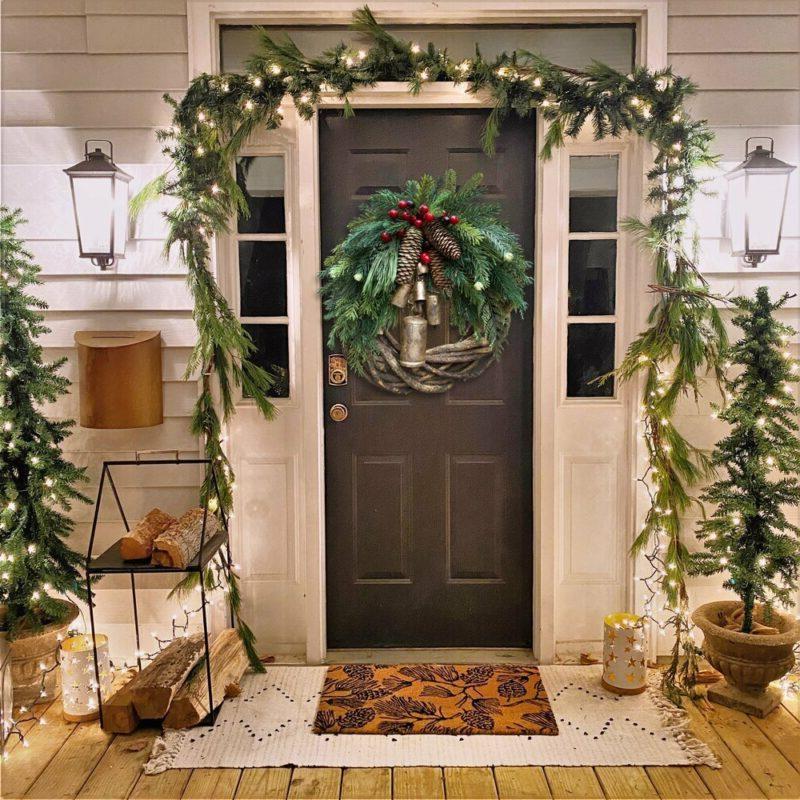 Christmas Wreath Handmade Rustic Vine 17-Inch Indoor Outdoor