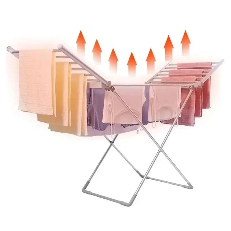 Clothes Drying Rack Heated Foldable Aluminum