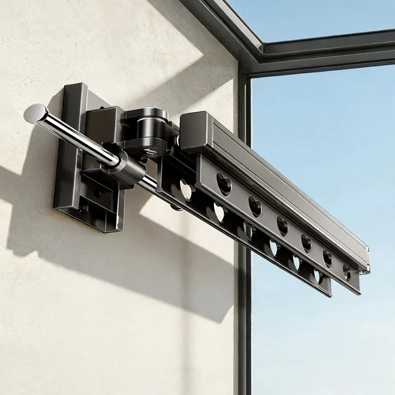 Clothes Drying Rod Wall-Mounted Aluminum Foldable