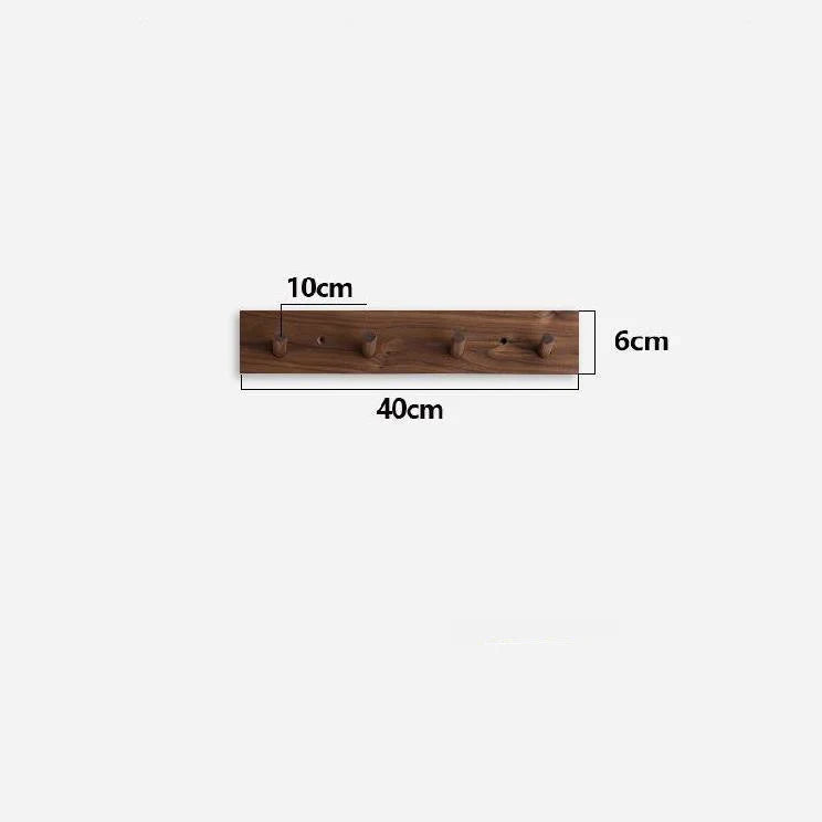 Coat Rack Solid Wood Rounded Peg Hooks