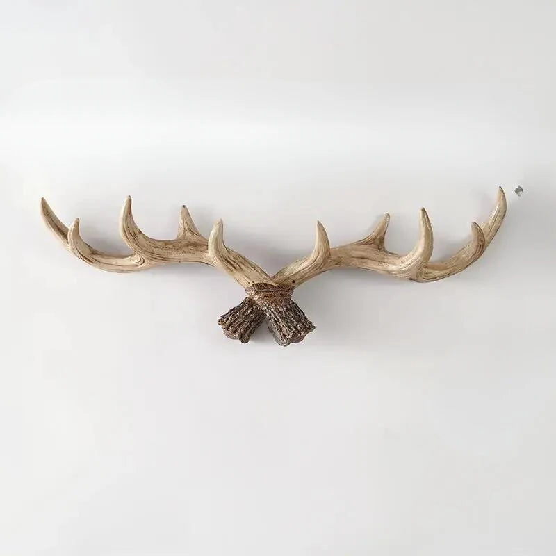 Coat Rack Wall-Mounted Antler Design Multiple Hooks