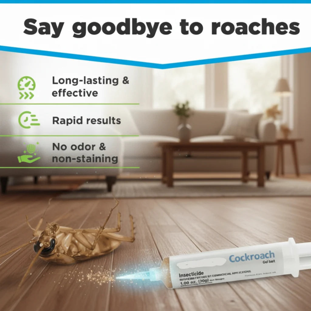 Cockroach Bait Gel Precision Syringe Long-Lasting Indoor Outdoor Control