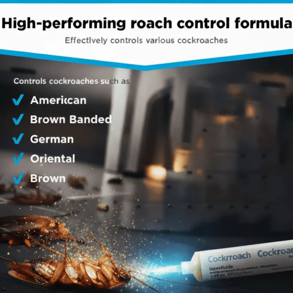 Cockroach Bait Gel Precision Syringe Long-Lasting Indoor Outdoor Control