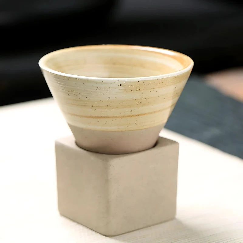Coffee Cups Ceramic Set of 2 With Holder