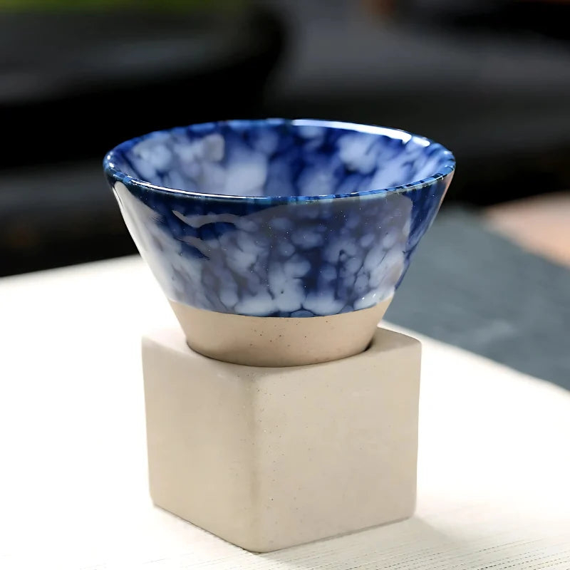 Coffee Cups Ceramic Set of 2 With Holder